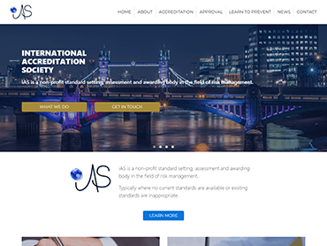 Screen shot of iAS website