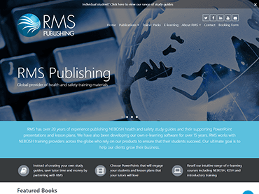 Screen shot of RMS Publishing website