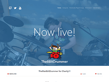 Screen shot of The8BitDrummer website